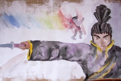 Ryoma (Aquarell auf Karton, ca. 40 x 25 cm)