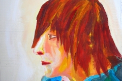 Portrait einer Freundin (Acryl auf Karton, ca. 35 x 30 cm)