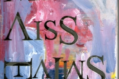Mr. Aiss Maiws (Acryl, Collage auf Leinwand, ca. 30 x 40 cm)