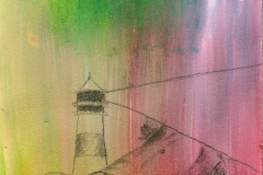 O. T. (Öl, Bleistift auf Holz, ca. 20 x 30 cm)