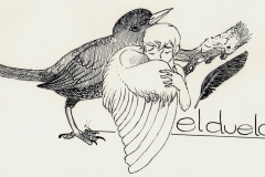 el duelo (Tusche auf Papier, ca. 21 x 15 cm)