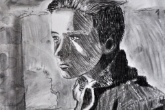 Portrait eines Jungen II (Kohle auf Karton, 30 x 40 cm)