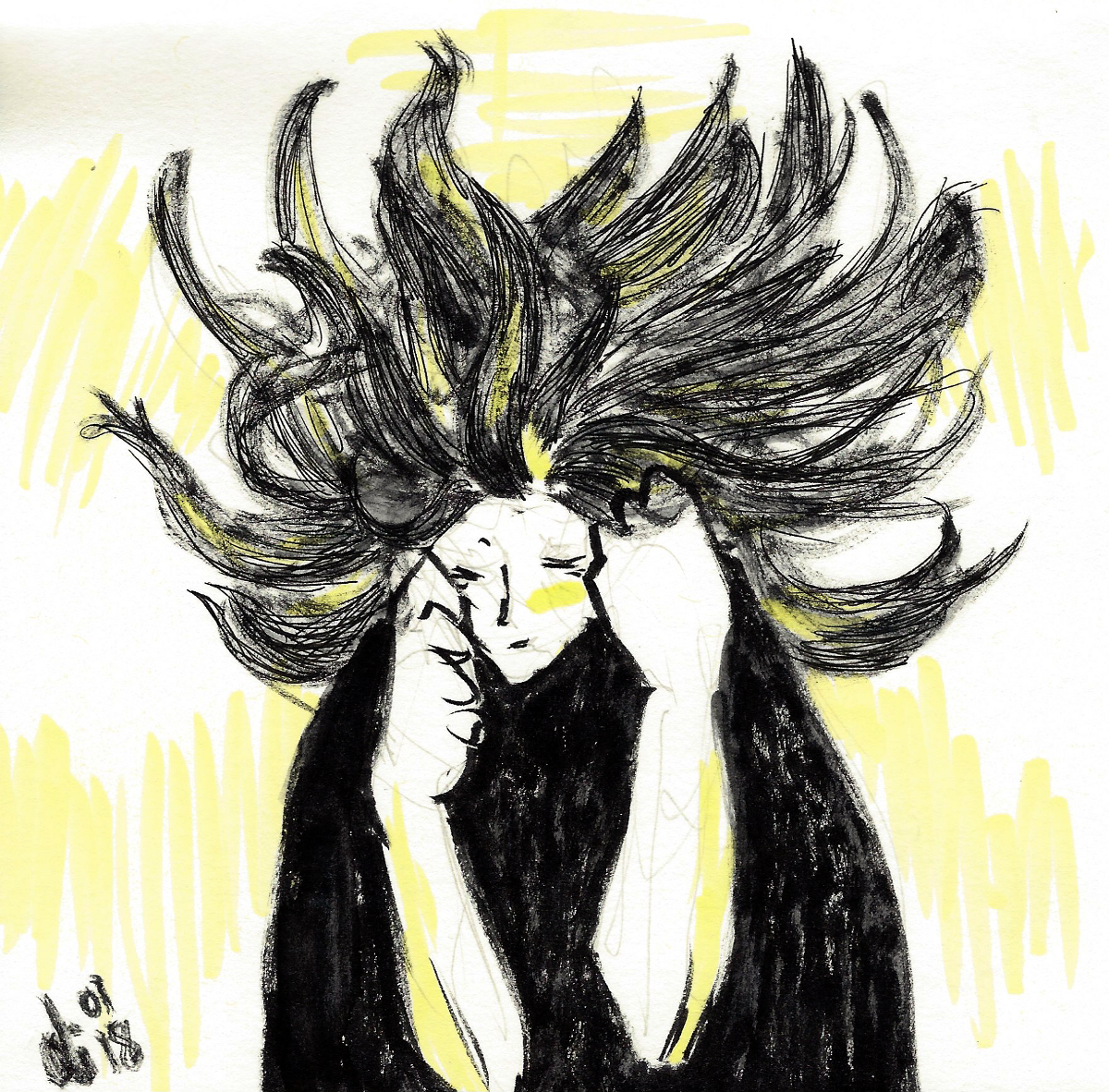 O. T. (Tusche auf Papier, 15 x 15 cm)