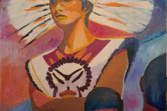 Indianerboy (Öl auf Holz, 60 x 100 cm)