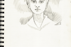 J. M. Miniportrait (Bleistift auf Papier)
