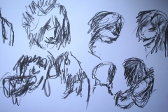 Skizzen (Kohle auf Papier, 59,4 x 42 cm)