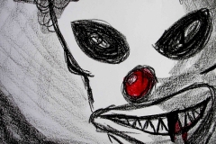 Clown (Wachsmalkreide auf Papier, 59,4 x 42 cm)