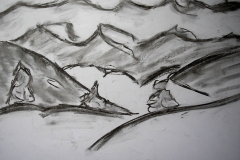 O. T. (Kohle auf Papier, 59,4 x 42 cm)
