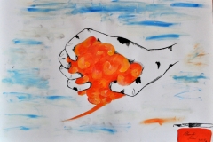 O. T. (Acryl, Tusche auf Papier, ca. 42 x 29,7 cm)