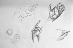 Hände (Bleistift auf Papier, 59,4 x 42 cm)