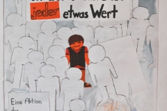 In der Masse ist jeder etwas wert, Plakat (versch. Techniken auf Papier, 42 x 59,4 cm)