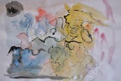 O. T. (Aquarell, Tusche auf Papier, ca. 42 x 29,7 cm)