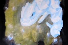 Kristall Stahlos (Acryl auf Karton, 42 x 59,4 cm)