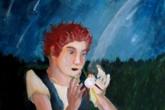 Sternschnuppe (Acryl auf Leinwand, ca. 40 x 50 cm)