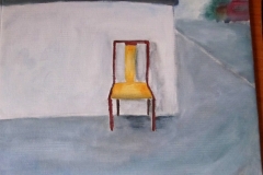 Stuhl (Acryl auf Karton, ca. 40 x 40 cm)