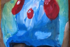 Tentacha Art (Acryl auf Karton, ca. 22 x 30 cm)