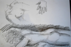 Nachtskizzen (Bleistift auf Papier, ca. 42 x 29,7 cm)