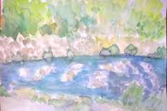 Aquarell Wertach (Aquarell auf Papier, ca. 42 x 29,7 cm)