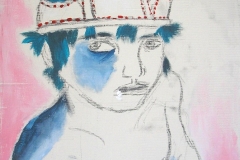 O. N. A. (Bleistift, Acryl auf Karton, ca. 60 x 30 cm)
