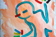 O. T. (Acryl auf Karton, ca. 35 x 29 cm)