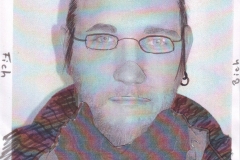 Selbstportrait - Fich Bich (Collage auf Papier, ca. 21 x 29,7 cm)