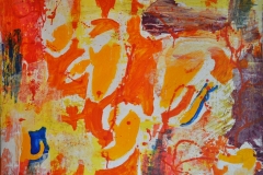 O. T. (Orange) (Acryl auf Karton ca. 70 x 60 cm)