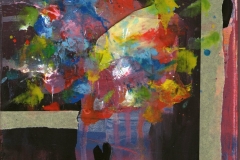 O. T. (Acryl auf Leinwand, ca. 14 x 21 cm)