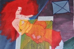 Überschneidungen (Acryl, Collage auf Papier, 42 x 59,4 cm)