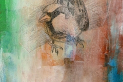 Bevor (Bleistift, Öl auf Holz, ca. 20 x 30 cm)