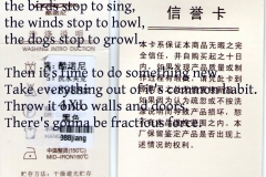 something new (Gedicht auf Waschanweisungen, ?? x ?? cm)
