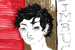 O. T. (Acryl und Marker auf Papier, 15 x 15 cm)