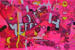 Merry (Collage auf Passpartout)