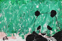 Panda (Acryl auf Leinwandkarton)